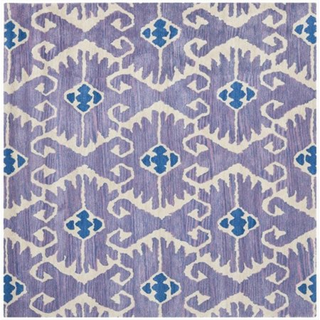 SAFAVIEH 8 x 10 ft. Large Rectangle Contemporary Wyndham Lavender and Ivory Hand Tufted Rug WYD323A-8